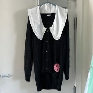 Ganni smiley collar cardigan